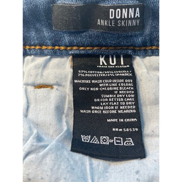 KUT Donna Ankle Skinny Jeans – Size 12, Medium Wash, RN#58539, EUC - Picture 5 of 5